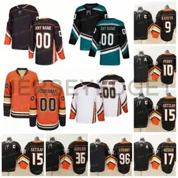 2023 남성 15 Ryan Getzlaf 하키 유니폼 4 Cam Fowler 36 John Gibson Black 9 Paul Kariya 8 Teemu Selanne 17 Ryan Kesler 10 Corey Perry 96 Charlie Conway Green Jersey