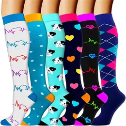 5PC SOOCKS HOSIERY COMPRESSION SOCKS MEN MEN MEDICAL NURSING NEE HIGH STOCKING 2030 MMHG通気性スポーツソックスランニングソックスZ0221