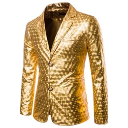 Erkek Suit Blazers Man's Suit Lapel Ceket Bahar Sahne Elbise Parlak Yüz Şarkıcı Günlük Artı Beden Ceket 230222