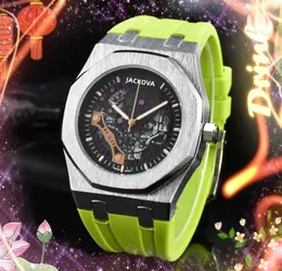 Kriminalpremiummenschen voll funktionsfähige Uhren hochwertiger Jap -VK -Quarz Chronograph Edelstahl Gummi -Band -Kalender Alle Kriminalabscanning -Tick -Armbanduhr