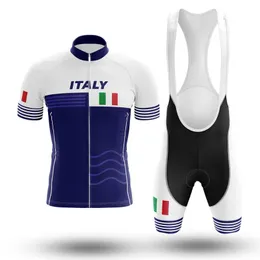 Racing Sets Jersey de ciclismo de estilo Ltaly Set Summer Summer Quick Dry Manga curta Roupas de bicicleta Ciclista Femme MTB Bike Round Rounding Rounding Roushing