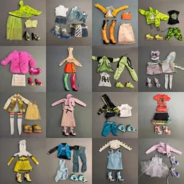 Bebek Apparel Orijinal Rainbow Middle School abla Serisi Bebek Multi Style Giyim ve Ayakkabı Seti Kızlar Ev Hediye Oyuncakları 230222