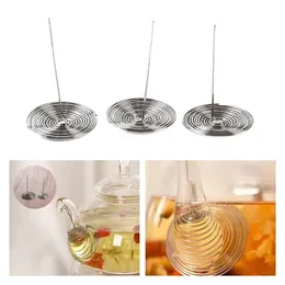 Riutilizzabile Sostituisci il filtro della teiera Accessori portatili Acciaio inossidabile Durevole filtro a molla Utensile da cucina Teaware Home LX5446