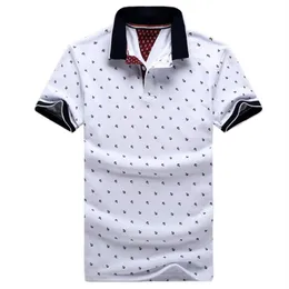 New Bolos Mens Mens Printed Polo Derts 100 ٪ Cotton Short Sleeve Camisas Polo Casual Stand Stand Shirt 4XL234S