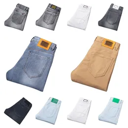 M￤ns jeans v￥r sommar tunt smal fit europeisk amerikansk avancerade m￤rke sm￥ raka byxor K6088