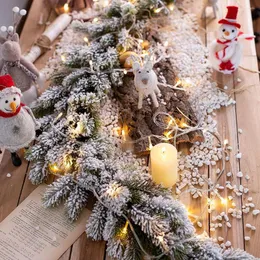 Dekorative Blumen Weihnachten Rattan Wohnzimmer Dekoration Künstliche Pflanzen Gefälschte Kiefer Nadel Rebe Pflanze Zeder Mit Dekor Winter Home Deco