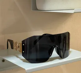 Svarta Oversize Wrap Solglasögon för Kvinnor Män Svart Grå Bågglasögon Sunnies Designers Solglasögon Sunnies UV400 Glasögon med box