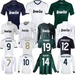 2011 2012 2013 BENZEMA Retro-Fußballtrikots 12 13 RONALDO MODRIC HIGUAIN Real Madrids Home Third Classic Vintage Man Football Shirts