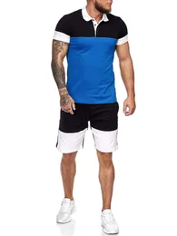 Männer Trainingsanzüge 2023 Baumwolle Kurzarm T-Shirt Shorts 2 Stück Jogger Sets Männer Sommer Schweißanzüge Casual Tops Männlich Spleißen Trainingsanzug