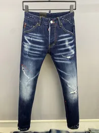 DSQ Coolguy Jeans Classic Fashion Man Man Man Spoders Hip Hop Rock Moto Męs Mens Casual Designer Pants Zakaz chudy dżinsowe dżinsy DSQ2 246 246