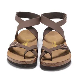 German Slippers Designer Birkinstocks Germany Bokenbergen Yara Leather Slip-toe Versatile Inse Roman Women's Sandals F6SF