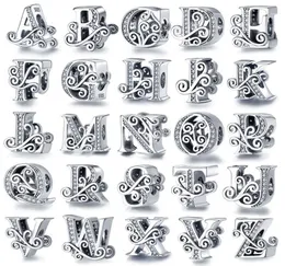 925 Sterling Zilver Charm 26 Letters Bead Fit Pandora Armband Voor Vrouwen Mode Diy Sieraden Gift6854741