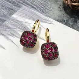 Dangle Earrings Top Quality 7 Colors Crystal Hive Honeycomb Style Carving Chandelier Hook Drop For Women Fashion Jewelry
