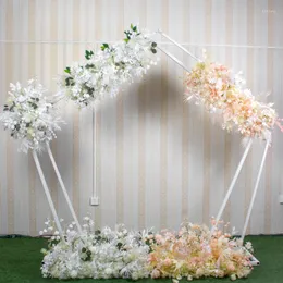 Dekoratif çiçekler düğün duvar düzenleme kemer sahne sahne düzeni pencere po ipek peonies gül yapay çiçek sırası parti ev dekor