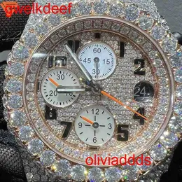 Yüksek kaliteli moda buzlu watchesmen bilek lüks yuvarlak kesilmiş laboratuvar gr ddgu g8w888