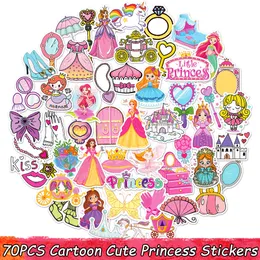 70 штук мультфильм милые наклейки с принцессой для девушки DIY ноутбук для ноутбука, автомобиль, холодильник, гитара, водонепроницаемые наклейки, классические игрушки