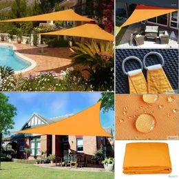 Sombra naranja triángulo derecho vela visera solar cubierta de protección solar toldos de protector solar canopy de tela a prueba de lluvia al aire libre