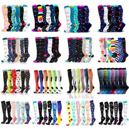 5 st strumpor Hosiery Dropship Compression Stockings Multi Pairs Varicose Venes Nurses Socks For Men Women Atheletics Football Soccer Stockings Z0221