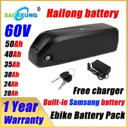 Hailong Batteria Velo Batterie 40ah Kit di conversione bicicletta elettrica 60v 72v 1500w 30ah 20ah 3000w 18650 Samsung Bafang Batteria