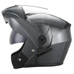 Motorradhelme 2021 Dual Visier Objektiv Flip Up Motocross Racing Casco Moto Modular Carbon Helm Helm Sicher Motorrad198Y