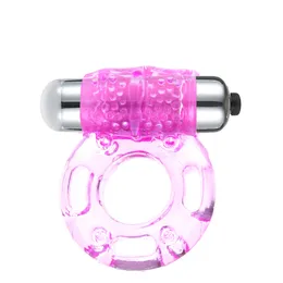 Mini -Vibratoren Cockring Verzögerung Vorzeitige Ejakulation Penis Ball Loop Lock Sex Toys Produkt für Männer