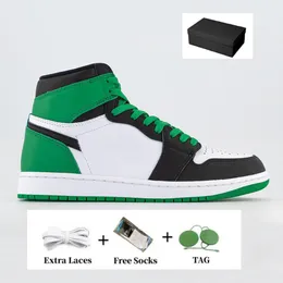 Mit Box Jumpman 1 High Cut Basketballschuhe Fashion Trainer Sneakers Lucky Green Sports Come Schuhe
