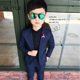 Roupas Define Bayi Laki-Laki Cocok Untuk Anak-Anak Anak Jaket Blazer Untuk Anak 2019 Hitam Musim Semi Mantel Celana 2 Buah Setelan Formal Pernikahan Anak W0222