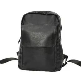Backpack Style new leisure student schoolbag computer backpack men's fashion Korean PU leather large capacity travel 221114