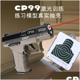 Gun Toys CP99 Laser Blowback Pistol Pistol Blaster z Shells Launcher Model Cosplay dla Adts Boys Outdoor Drop Prezenty Dhqim