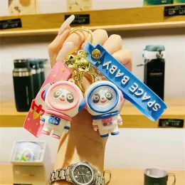 Party Favor Panda Astronaut Keychain Kvinnlig uts￶kta kreativa par astronauter Bag Pendant Car Key Chain