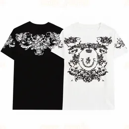 Mens Casual Streetwear T Shirt Womens Fashion Floral Print Tees Kort ￤rm toppar Asiatisk storlek S-2XL