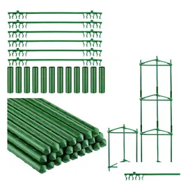 Andra trädgårdsmaterial Tomatburar Växtstöd Stakes Set Outdoor Vegetable Trellis för vertikal klättring 84 stycken Drop Delivery Dhlnb