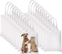 新しい昇華トートバッグは空白のキャンバス食料品バッグを装飾してdiyを作成するための白い卸売りのための食料品袋を好みます