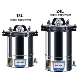 24L 18L Electric Portable Pot Sterilization Autoclave LCD Autoclave High Pressure Pot Pressure Steam Sterilizer