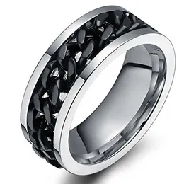 Bandringe, Titanstahl, drehbare Kettenringe für Damen und Herren, Spinner-Ring, multifunktionaler Kettenring, Herren-Flaschenöffner-Ring, G230213