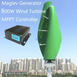 Maglev Wind Turbine 800 W 24V 48V Oś pionowy generator wiatru z kontrolerem MPPT do użytku domowego250J