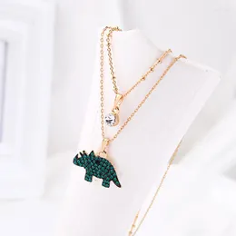 Anhänger Halsketten Ankunft Böhmen Mode Rhinoceros Neckalce Für Frauen Punk Schicht Lange Handgemachte Erklärung Datum Geschenk Schmuck