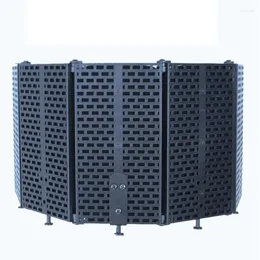 Mikrofonlar 1 PCS 5 Panel Ayarlanabilir Mikrofon Kalkanı İzolasyon Yansıma Filtresi Vokal Booth Kapısı Ses Yalıtım Kartı Akustik