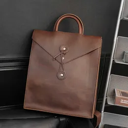 Briefcases trend multifunctional backpack business men's bag leisure one shoulder Laptop Briefcase 230223