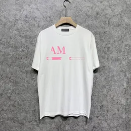 2023 Summer Mens T-shirts Designer Luxury Men's Tees Summer Simplicity Pure White 7 Color Pink Letter Kort ärmar Bomull