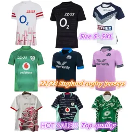 2022 2023 Custom Irland Schottland Rugby-Trikots 22 23 ENGLAND Nationalmannschaft Home Court Away Retro League Rugby-Shirt-Trikot POLO S-5XL