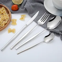 4 قطع عشاء مجموعة أدوات Flatware 18 8