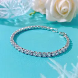 Цепочка звена 38pcs Top маленькие CZ Crystal Blingling Charms Bracelet Bracelets для женщин для женщин серебряным золотом роскошные свадебные украшения G230222