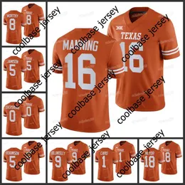 Custom 2023 Texas Longhorns Jersey de futebol da faculdade NCAA Isaiah Neyor Arch Manning Jahleel Billingsley Xavier Worthy d'hawn Jamison Bijan