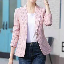 Kadın Suits Kadınlar Spring Coat Hardigan Resmi Dress-Up Notch Yakası Günlük Lady Blazer Dating