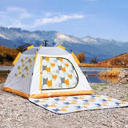 Tents and Shelters Fully Automatic Quickopening Tent Outdoor Camping Thickened Sunscreen And Rainproof Field Camping Household 34 Persons Tent J230223