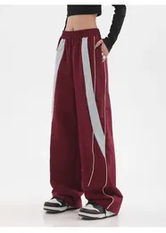 Kvinnors byxor S 2023 Y2K Vintage Hip Hop Korean Jogger Fashion Sweatpants Tyg för tonåringar Hög midja Casual Wide Leg Pantalon Femme 230222