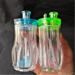 Transparenta ribbade huvor bongs tillbeh￶r unika oljebr￤nnare glas bongs r￶r vatten r￶r glas r￶r olje riggar r￶kning med dropper