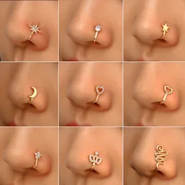 Stylish Non Perforated U Shaped Nose Clip Argos With Zircon Inlay Featuring Stars And Moon Design Copper Body Piercing Product From Shanzuan 5.09 DHgate.Com