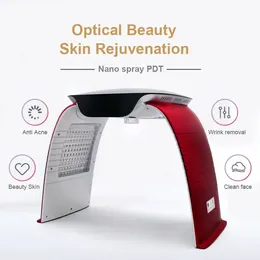 Behandlungen LED-Hautverjüngung 7 Farben Nano Mist Salon Schönheit Gesichtsbehandlung Anti-Aging Rotlichttherapie Klinik Verwenden Sie das photodynamische SPA-Gerät